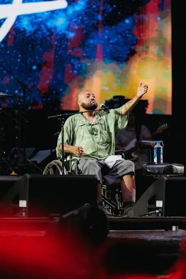 George “Fiji” Veikoso performing on stage